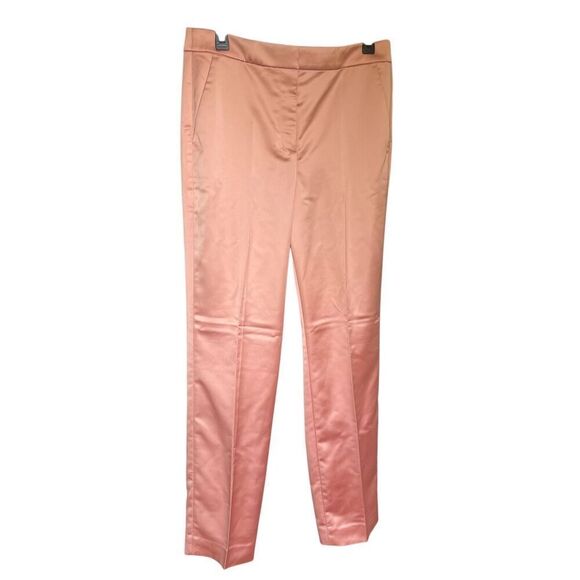 NWT JCrew Kate Straight Leg Satin Dress Pants Peach Pink 8T - Picture 3 of 16